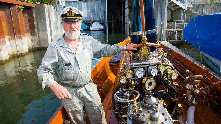Kapitän Reinhard Kloser aus Hard hat ein altes britisches Dampfschiff restauriert. Laut englischen Fachblättern "das bestrestaurierte Schiff der Welt".