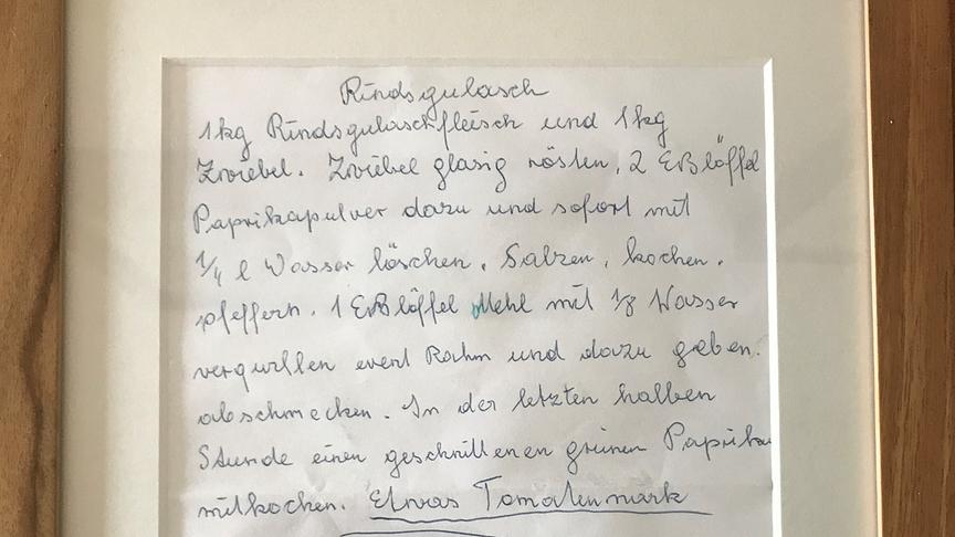 © Christian Dolezal Handgeschriebenes Rezept von Christian Dolezals Mutter.