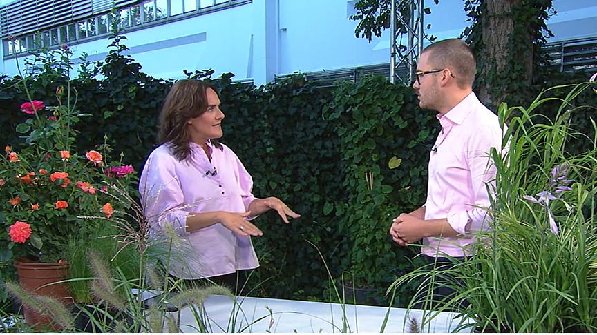 Eva Pölzl mit Gartengestalter Johannes Praskac