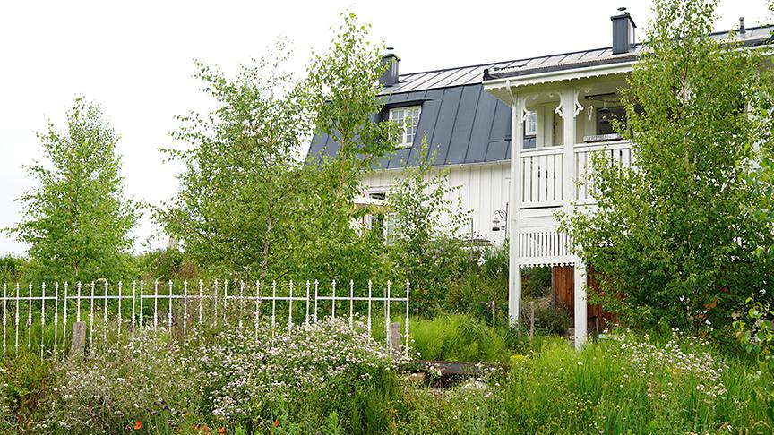 Einblick in den Gastgarten