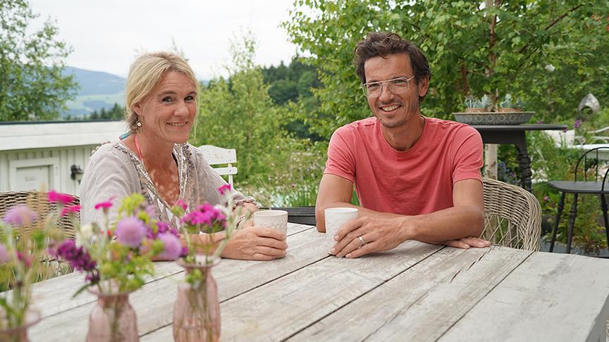 Einblick in den Gastgarten