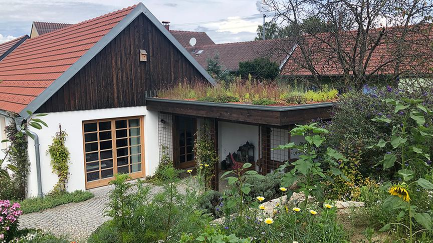 Blick in den Gastgarten