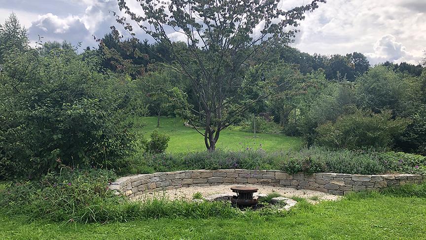 Blick in den Gastgarten