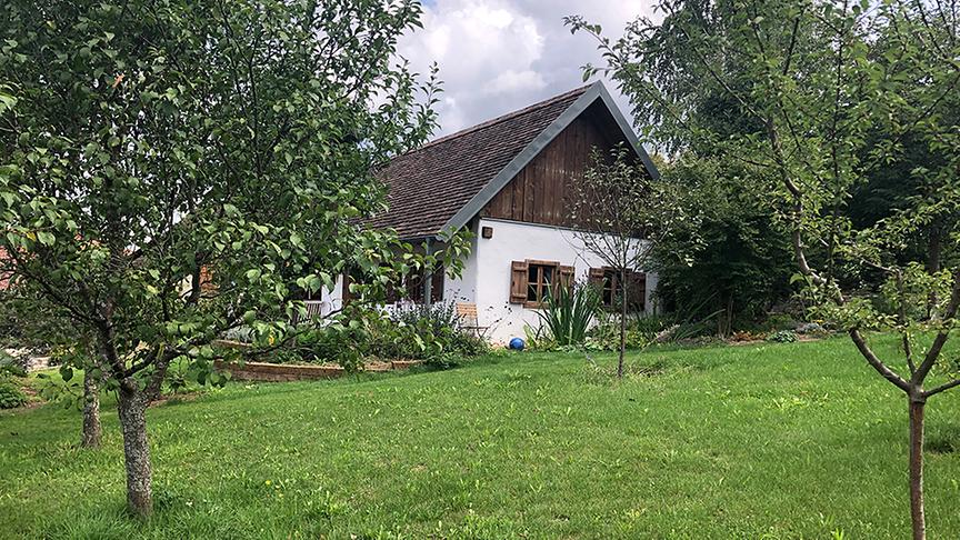 Blick in den Gastgarten