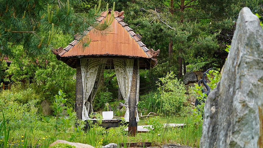 Der asiatisch gestaltete Garten von Sabine und Herbert Bauer in Floingt.