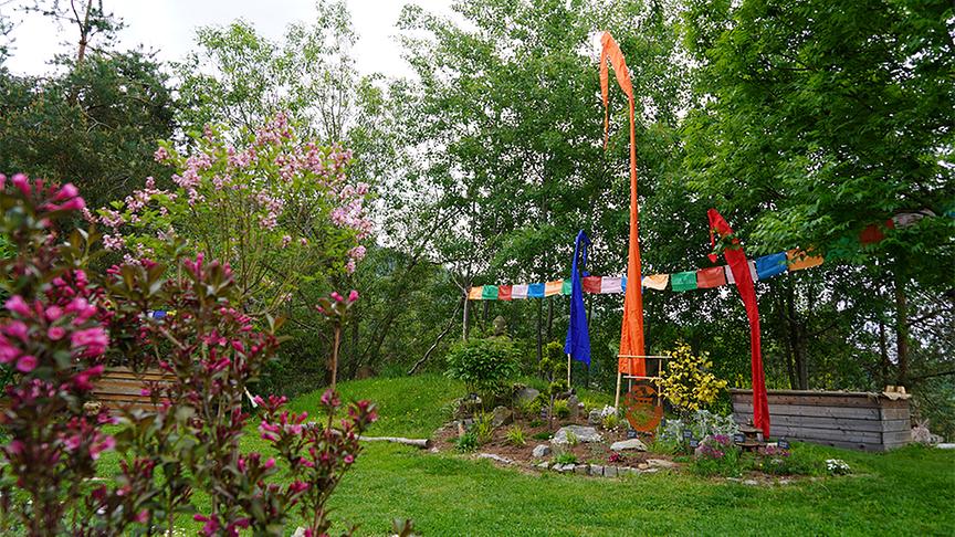 Der asiatisch gestaltete Garten von Sabine und Herbert Bauer in Floingt.