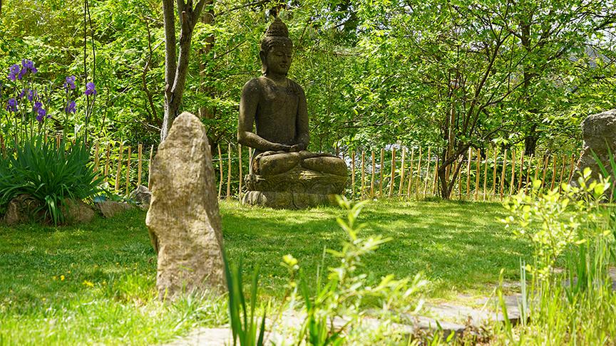 Der asiatisch gestaltete Garten von Sabine und Herbert Bauer in Floingt.
