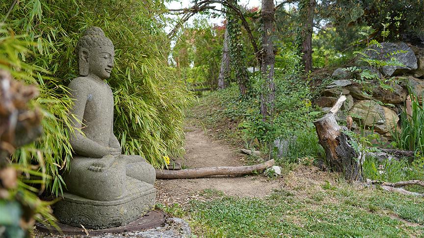 Der asiatisch gestaltete Garten von Sabine und Herbert Bauer in Floingt.
