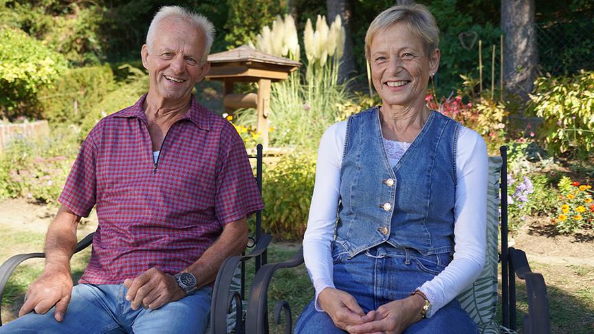 Maria und Willi Hirtenfelder in einer Interviewsituation.