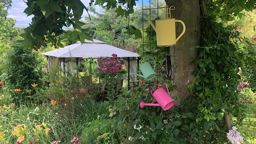 © Lena Weithofer/Talk TV Der Gastgarten von Frau Notter.