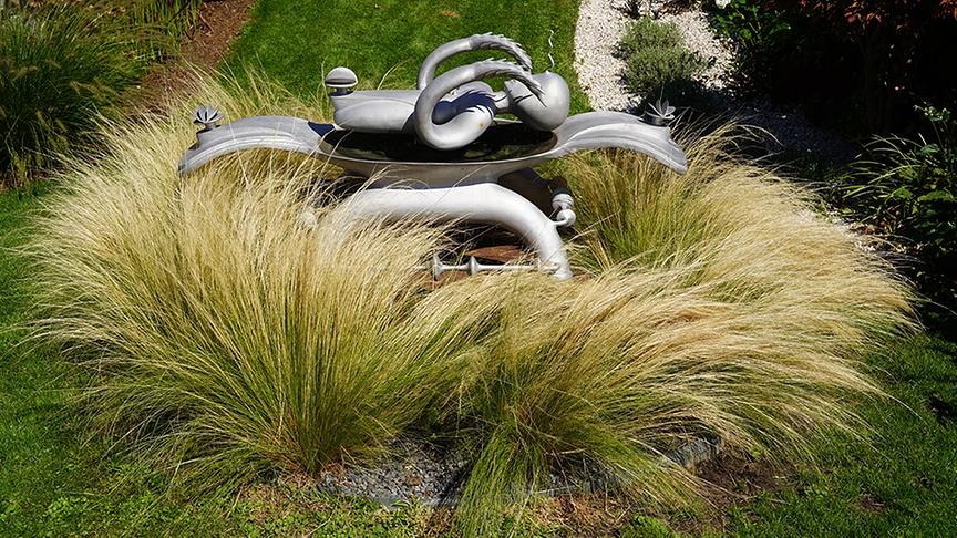 Zu Besuch im Garten von Familie Erharter.