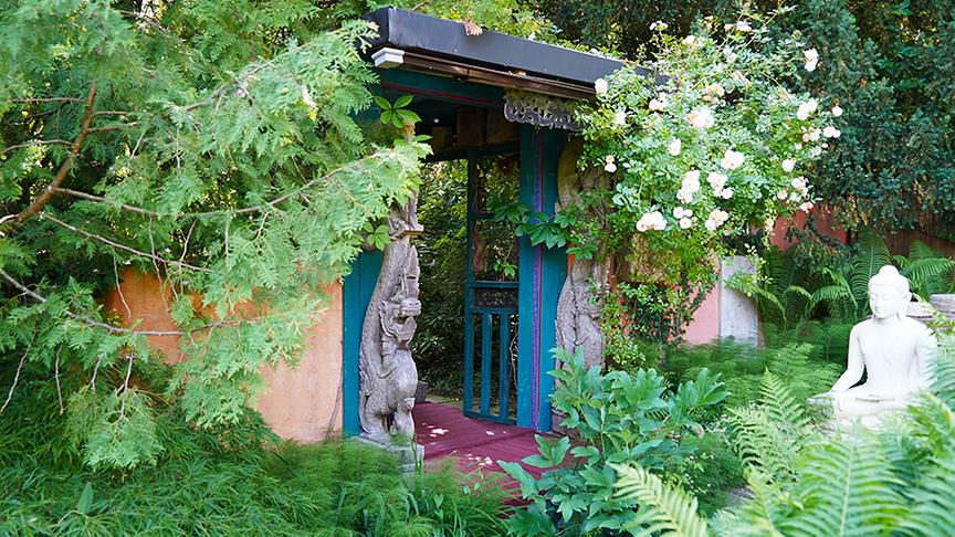 Der Garten von Gabriele und Franz Hochreiter ist asiatisch inspiriert.