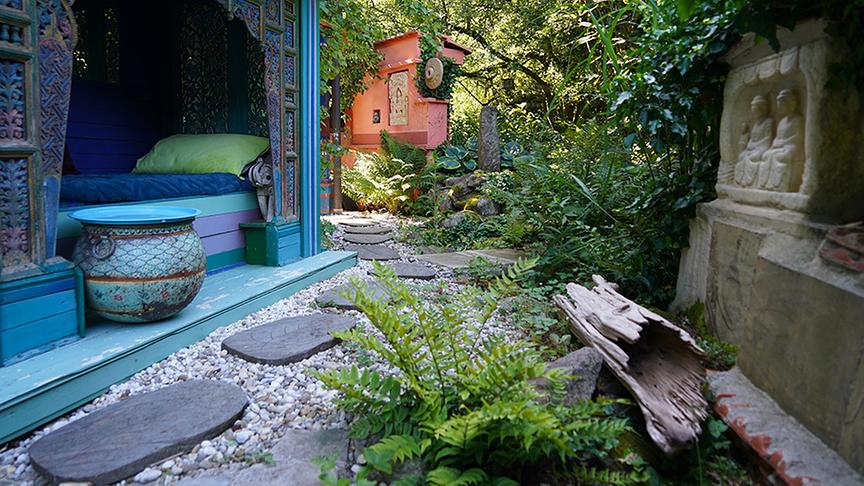 Der Garten von Gabriele und Franz Hochreiter ist asiatisch inspiriert.