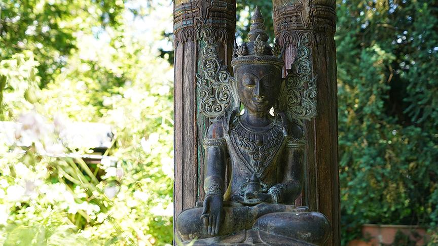 Der Garten von Gabriele und Franz Hochreiter ist asiatisch inspiriert.