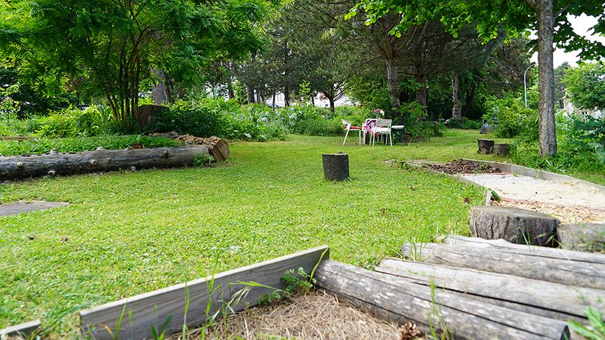 © Foto: Leopold Mayrhofer/ Natur im Garten Karl erhält Einblick in den Therapiegarten des Krankenhaus Hietzing