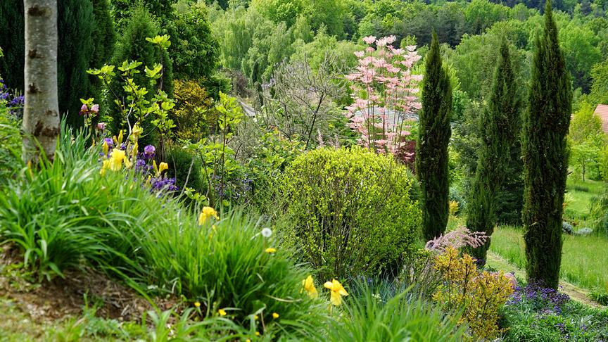 Im Bild: Steiermark: Gastgarten von Bernhard Strohmaier in St. Margareten a.d. Raab.