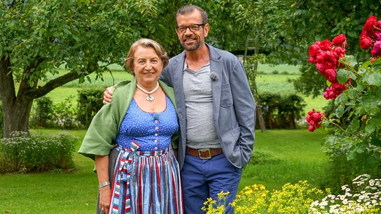 © ORF/Talk TV/Natur im Garten/Leopold Mayrhofer Im Bild: Kärnten: Maria Maier, Karl Ploberger.
