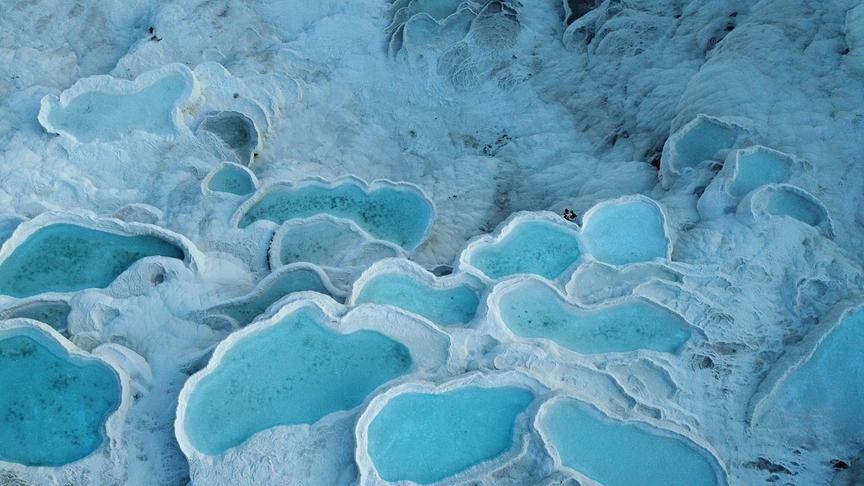 Pamukkale - Terrassen aus Schneeweißem Kalk
