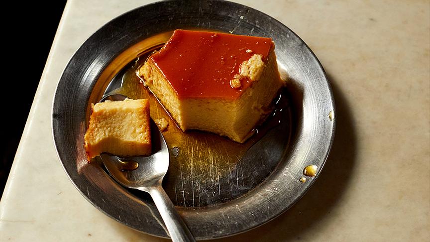 Flan de dulce de leche