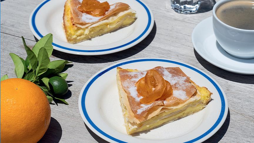 Bougatsa mit Orangencreme