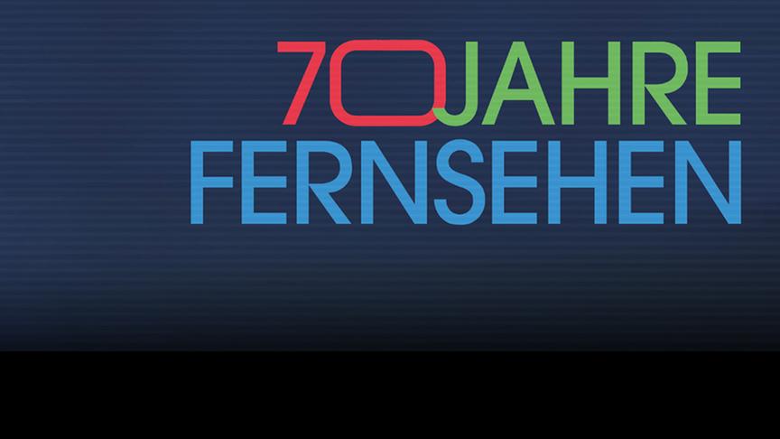 Schriftzug "70 Jahre Fernsehen"