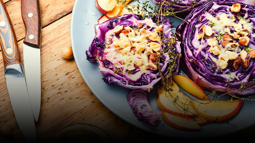 Überbackener Rotkohl