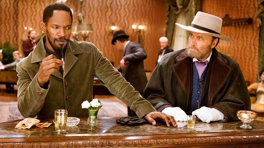 Im Bild: Jamie Foxx (Django), Franco Nero (Amerigo Vessepi).