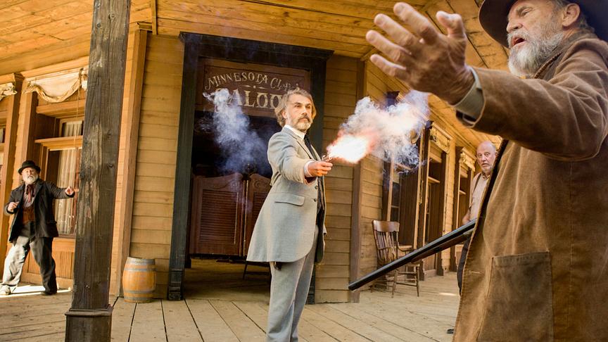 Christoph Waltz als Zahnarzt getarnter Kopfgeldjäger Dr. King Schultz.