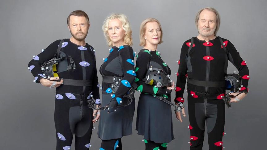 ABBA in Ganzkörperanzügen.
