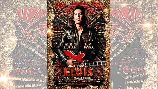 Filmplakat von Baz Luhrmann "Elvis"-Film.