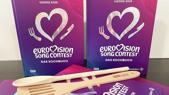 Kochbücher zum Eurovision Song Contest mit ORF extra Kochlöffel-Set