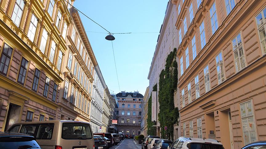 © ORF extra/ Heidi Simbürger Blick in die Harmoniegasse.