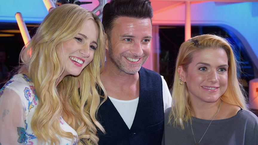 Posieren mit Superstar Jeanette Biedermann.