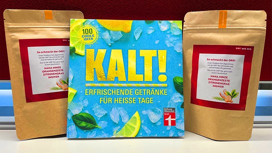 Rezeptbuch "Kalt" und ORF-Teemischung