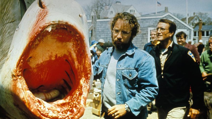 Im Bild: Richard Dreyfuss (Matt Hooper), Roy Scheider (Martin Brody).