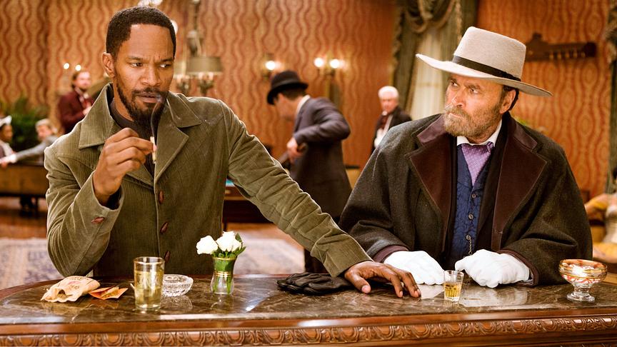 Im Bild: Jamie Foxx (Django), Franco Nero (Amerigo Vessepi).