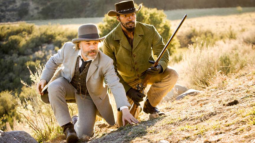 Im Bild: Christoph Waltz (Dr. King Schultz), Jamie Foxx (Django)