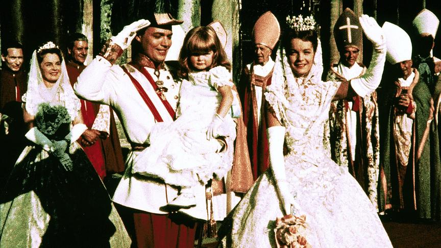 Im Bild: Karlheinz Böhm, Romy Schneider.