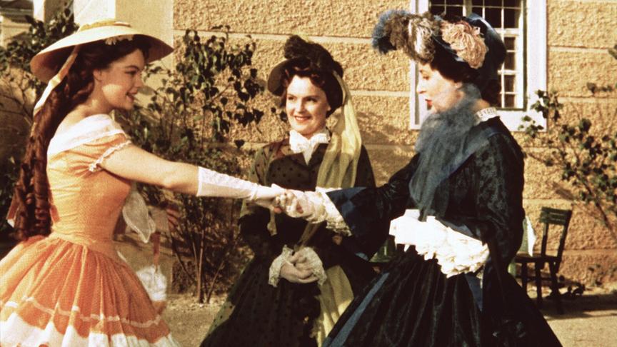 Im Bild: Romy Schneider (Sissi), Magda Schneider (Ludovika), Vilma Degischer (Erzherzogin Sophie).