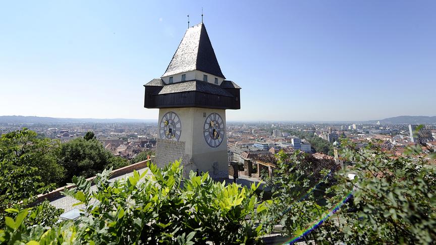 © APA/Hans-Klaus Techt Der Grazer Uhrturm.