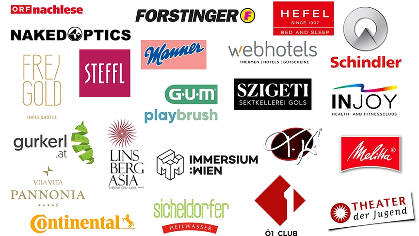 Kunden-Logos aller teilnehmenden Gewinnspiele
