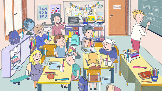 © ORF extra Wimmelbild Klasse 1a (Schuljahr 2025/26)