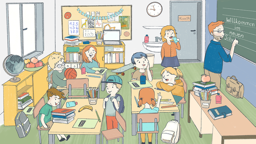 Wimmelbild Klasse 1a Pure & Fun (Schuljahr 2026/27)