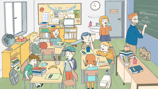Wimmelbild Klasse 1a Pure & Fun (Schuljahr 2026/27)