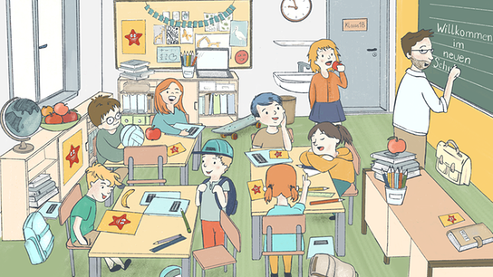 © ORF extra Wimmelbild Klasse 1b (Schuljahr 2025/26)