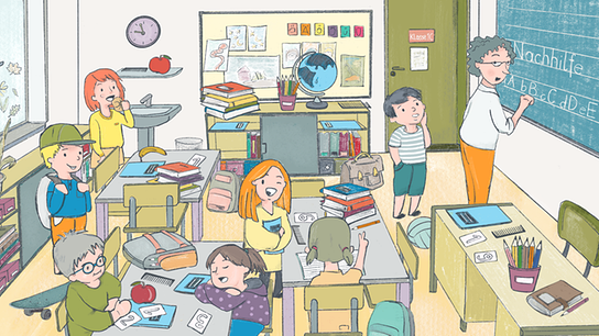© ORF extra Wimmelbild Klasse 1c (Schuljahr 2025/26)