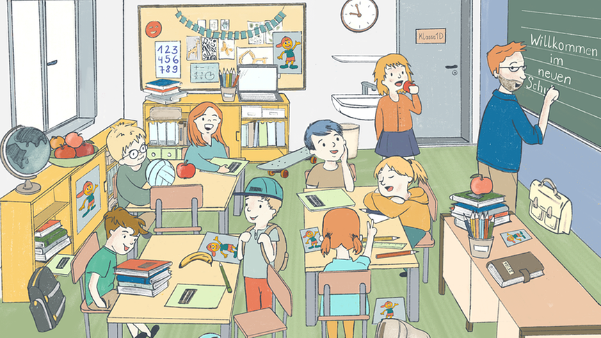 © ORF extra Wimmelbild Klasse 1d (Schuljahr 2025/26)