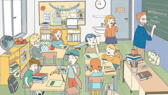 © ORF extra Wimmelbild Klasse 1d (Schuljahr 2025/26)