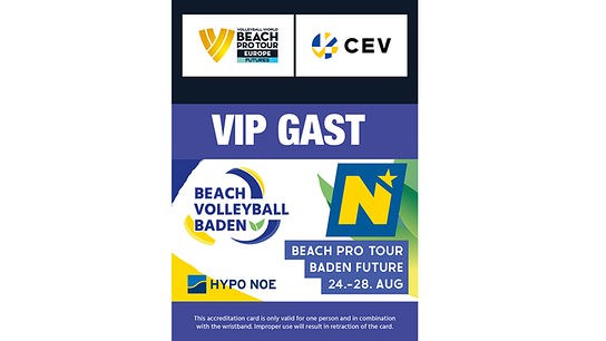 VIP-Gast-Karte für die Volleyball World Beach Pro Tour