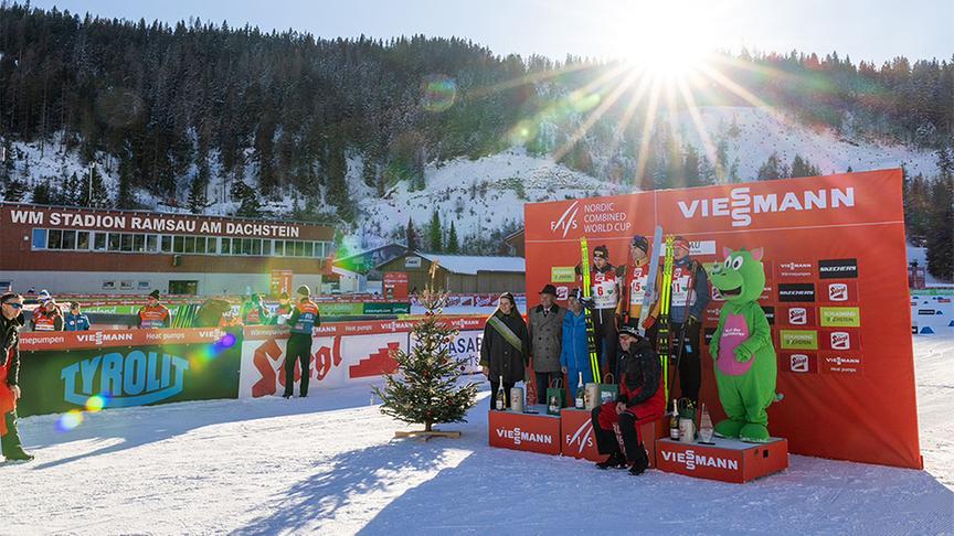 © Foto: Michael Simonlehner Nordische Kombi Ramsau Siegerehrung